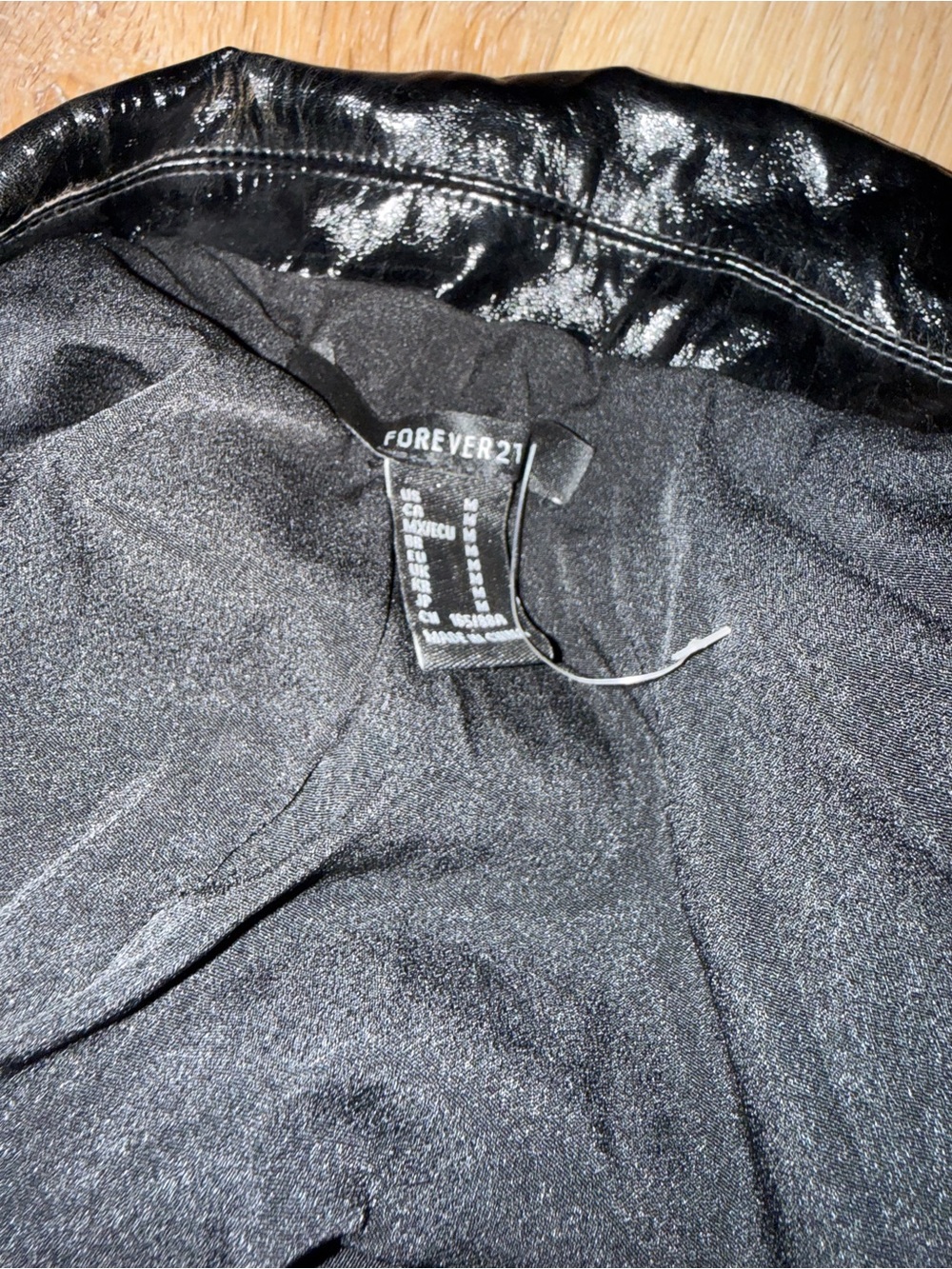 Black Patent Cutout Women's dress - Picture 4 of 4